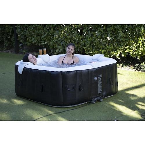 Photo de SPA GONFLABLE 6 PERSONNES - SUNSPA - CARRÉ AVEC BANDEAU LED