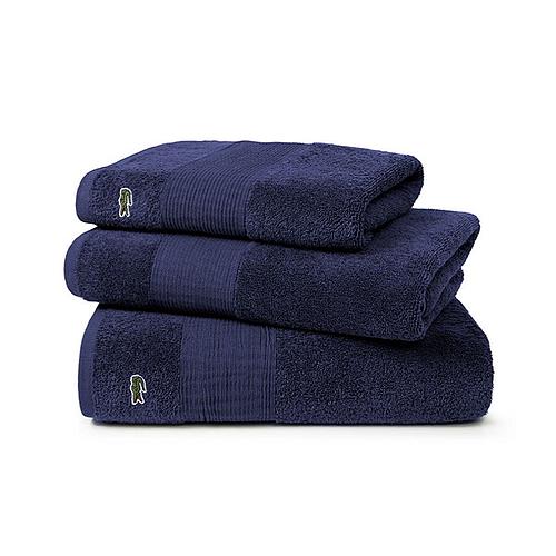 Photo de Trio de serviettes 100 % coton bio LACOSTE