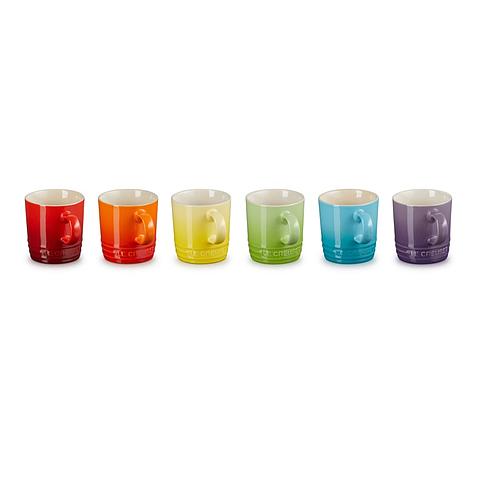 Photo de 6 tasses à espresso multicolores en céramique LE CREUSET