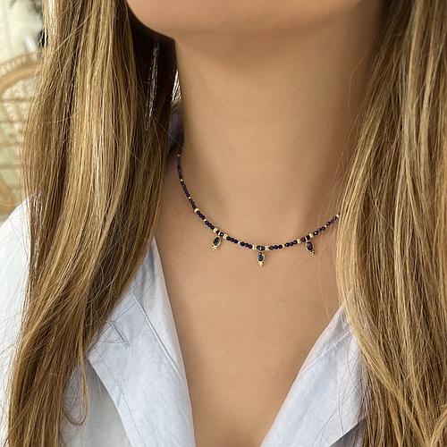 Photo de Collier améthyste et  plaqué or