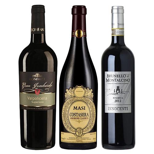 Photo de 3 vins récoltes d'exception Italie