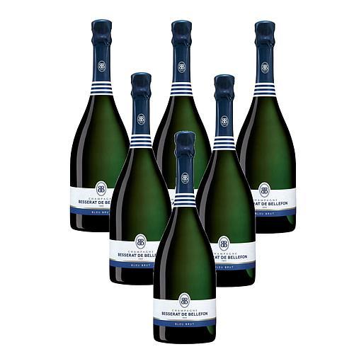 Photo de 6 champagnes Bleu brut BESSERAT DE BELLEFON