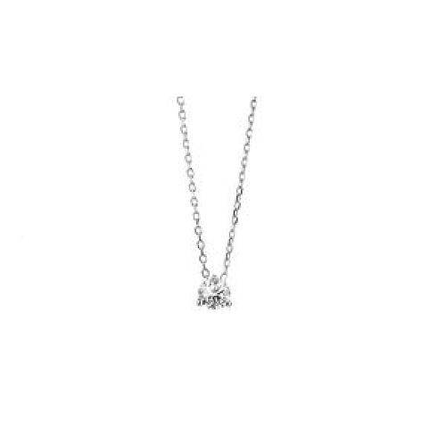 Photo de Tour de cou pendentif diamant solitaire DIAMANTS FACET