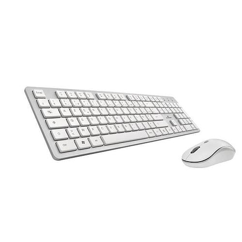 Photo de Ensemble clavier & souris sans fil - design - blanc