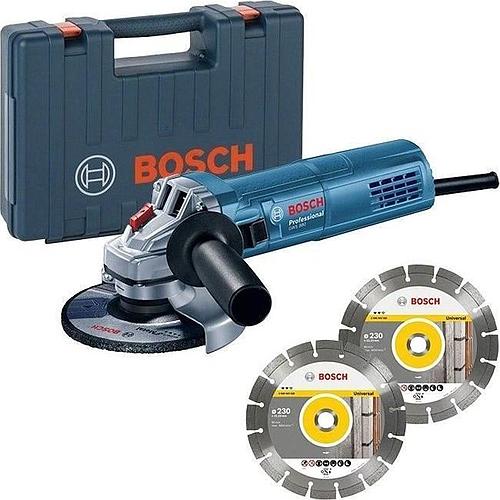 Photo de Meuleuse d'angle Bosch Professional - avec 2 disques diamants + coffret de transport