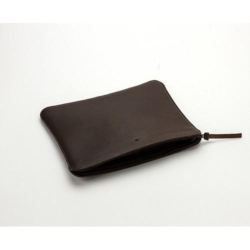 Photo de Etui iPad en cuir - chocolat