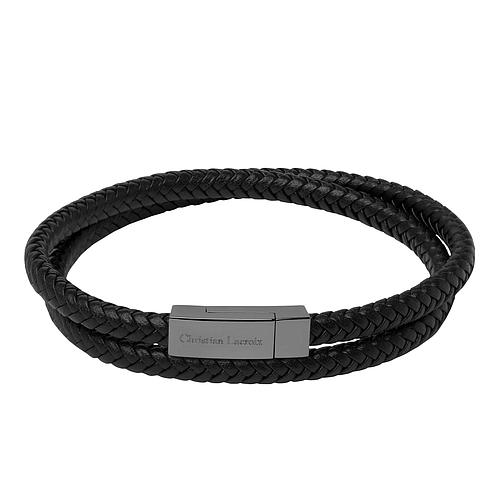 Photo de Bracelet double en cuir pour homme Christian Lacroix
