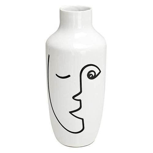 Photo de Vase Arty en céramique - Blanc et noir