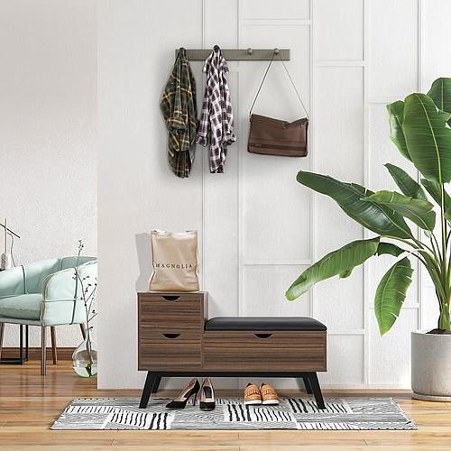 Photo de Meuble à chaussures avec coussin et 3 tiroirs