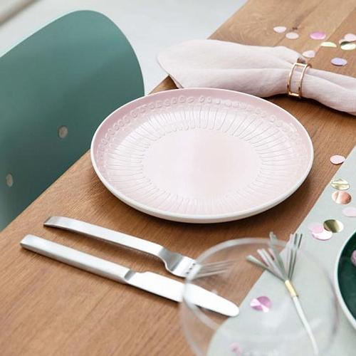 Photo de 6 ASSIETTES EN PORCELAINE ROSE MAT VILLEROY & BOCH