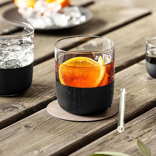 Photo de 4 gobelets à whisky verre et ardoise noir mat VILLEROY & BOCH
