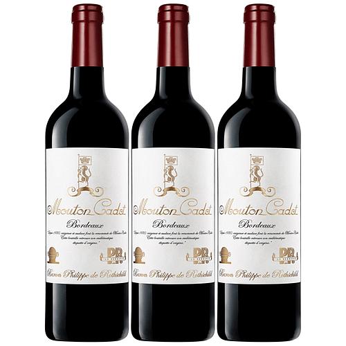 Photo de 3 vins Mouton Cadet Bordeaux rouge Héritage 2019/20