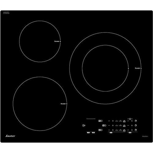 Photo de Table de cuisson induction SAUTER - 3 zones - 7 200 W - Verre - Noir