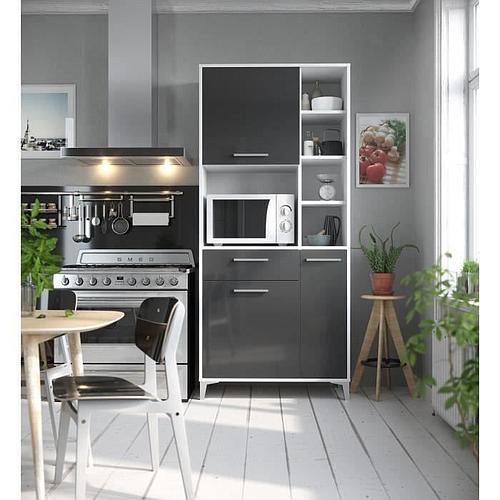 Photo de Buffet de cuisine - L 80 cm - Gris brillant