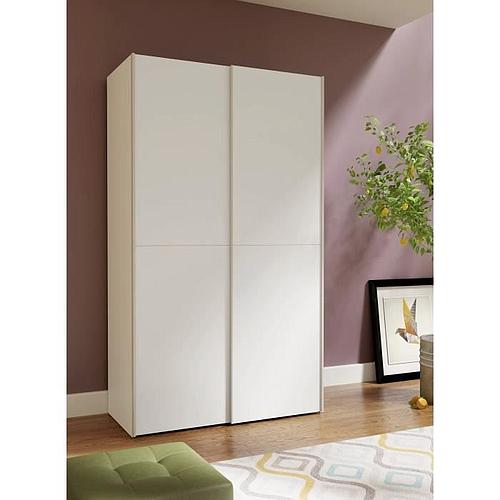 Photo de Armoire 2 portes coulissantes - Blanc mat - L 120 x P 61,2 x H 190,5 cm