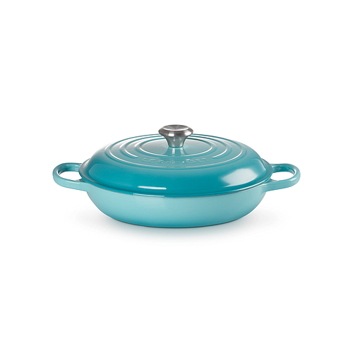 Photo de Faitout en fonte émaillée - LE CREUSET - 30 cm - Bleu