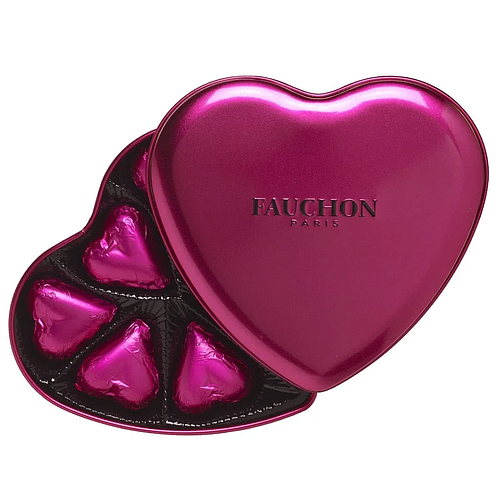 Photo de Boîte coeur de chocolats - FAUCHON - Lait