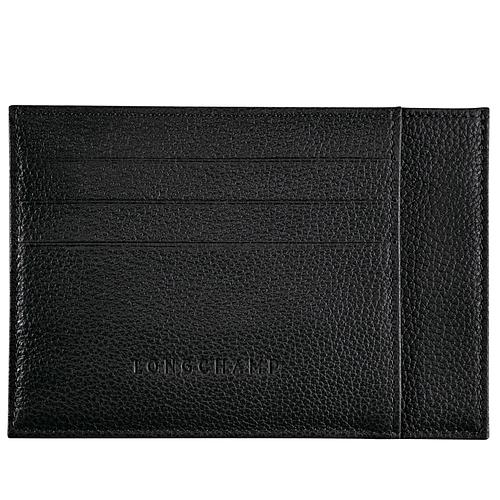 Photo de Porte-cartes en cuir noir LONGCHAMP
