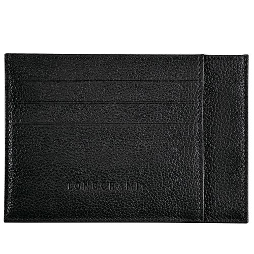 Photo de Porte-cartes en cuir noir LONGCHAMP