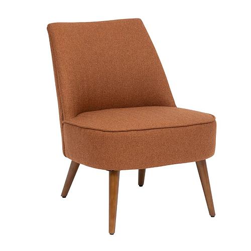 Photo de Fauteuil en tissu et bois - ambre