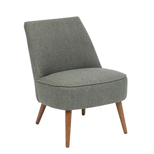 Photo de Fauteuil en tissu et bois - vert kaki