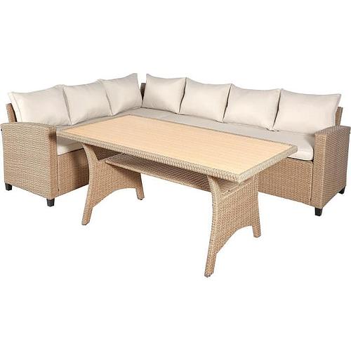 Photo de Salon de jardin 5 personnes - résine tressée