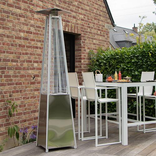 Photo de Parasol chauffant hexagonale inox