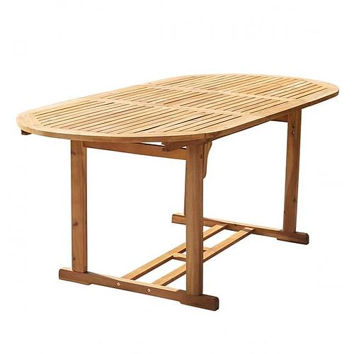 Photo de Table ovale en bois d'acacia 6/8 places