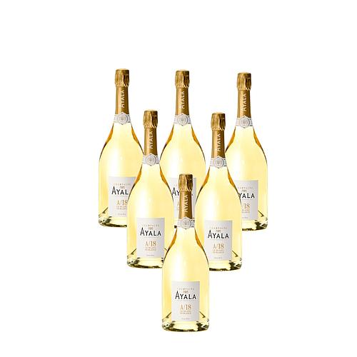 Photo de 6 bouteilles de champagne AYALA le blanc de blancs 2018