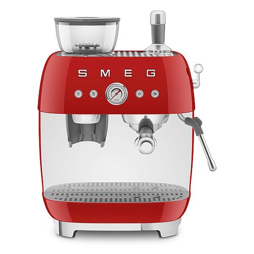 Photo de Machine à café expresso avec broyeur rouge - SMEG