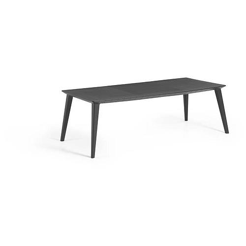 Photo de Table de jardin rectangulaire en résine gris graphite 8/10 places - ALLIBERT BY KETER