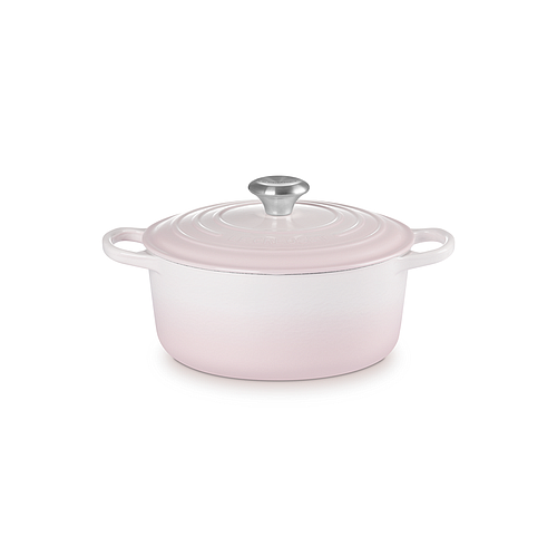 Photo de Cocotte en fonte émaillée ronde - LE CREUSET - 24 cm - Rose