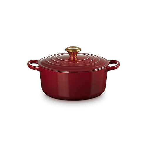 Photo de Cocotte ronde en fonte émaillée - LE CREUSET - 24 cm - Garnet