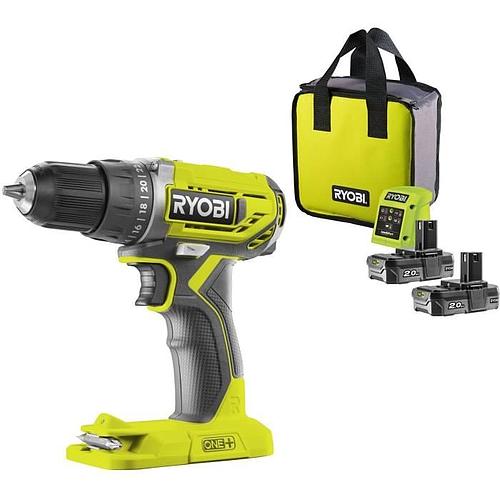 Photo de Perceuse-visseuse compacte - RYOBI - 18V ONE+ - 2 batteries lithium+ 2,0 Ah - chargeur 1,5 A - Sac de transport