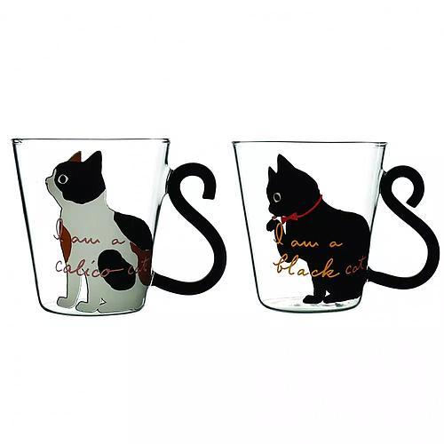 Photo de Set de 2 tasses 300 ml décor chat
