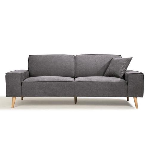 Photo de Canapé droit 3 places - Hexagone - Tissu Gris