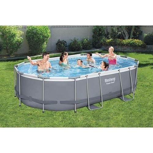 Photo de ENSEMBLE PISCINE HORS SOL TUBULAIRE - BESTWAY - OVALE