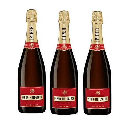 Photo de 3 champagnes Piper Heidsieck cuvée Brut
