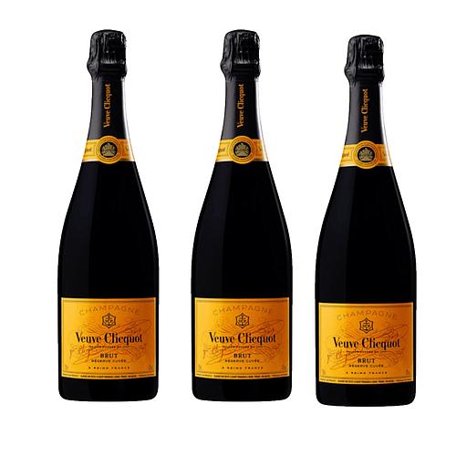 Photo de 3 champagnes Veuve Clicquot Cuvée Réservée