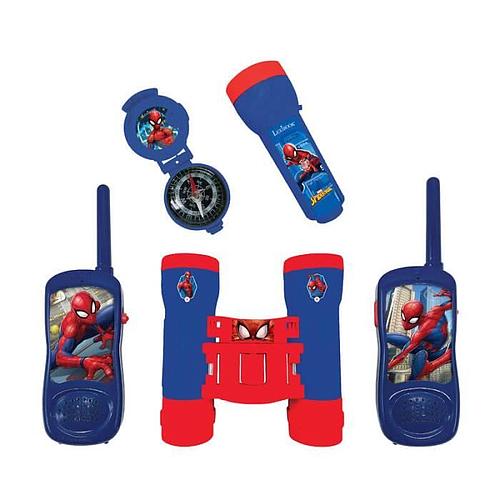 Photo de Kit d'aventurier Spider-Man - Lexibook - Talkie-Walkies, jumelles, lampe torche et boussole