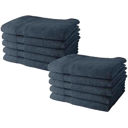 Photo de Ensemble de 10 serviettes de Toilette 50x90 cm - Denim