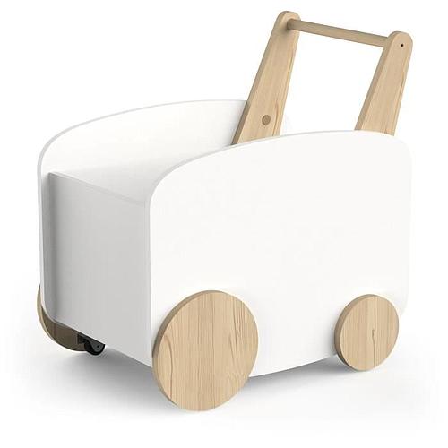 Photo de Chariot de rangement a roulettes - Style scandinave - Blanc mat - DEMEYERE