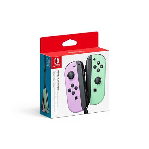 Photo de Paire de manettes Joy-con Nintendo Switch Violet pastel et Vert pastel