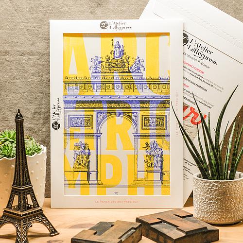 Photo de Affiche Letterpress Arc de Triomphe