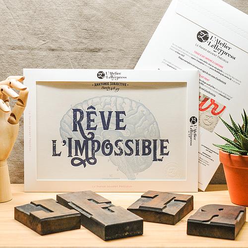 Photo de Affiche Letterpress Rêve l’Impossible