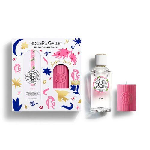 Photo de Coffret Noël Roger & Gallet eau parfumée et bougie rose