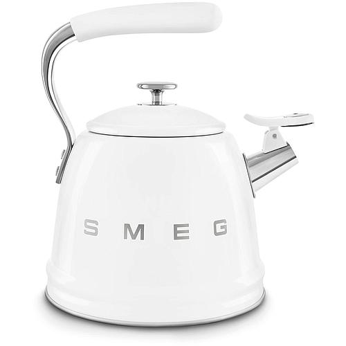 Photo de Bouilloire sifflante rétro blanche SMEG