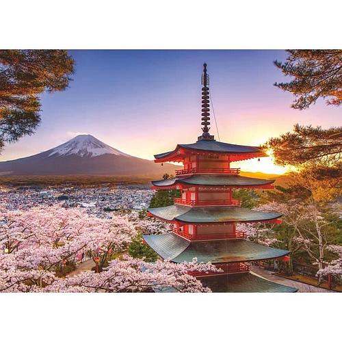 Photo de Puzzle 1000 pieces Cerisiers en fleurs du Mont Fuji - Ravensburger