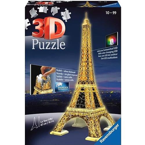 Photo de Puzzle 3D Tour Eiffel illuminée - 216 pièces - Ravensburger