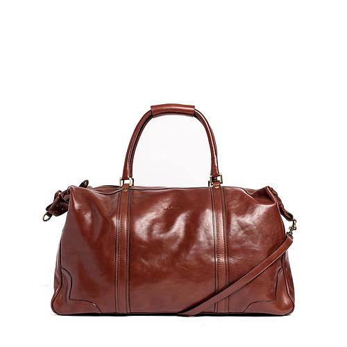 Photo de Sac de voyage en cuir  - marron - LA BAGAGERIE